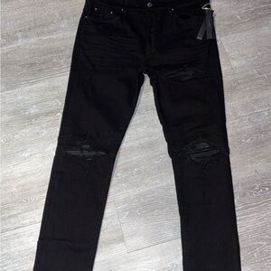AMIRI Black Ripped Skinny Jeans
